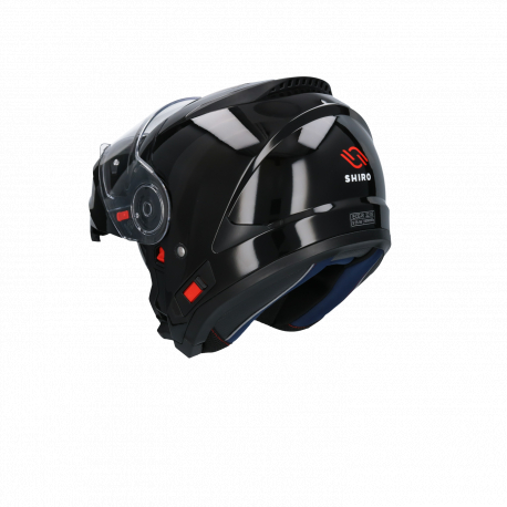 Moto helma Shiro-508 Flip Up Black