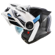 Moto helma Yohe FG102 Enduro Double Visor Černá/Bílá/Modrá