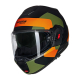Moto helma Nolan N120-1 Omocromo N-com Nero/Arancione/Verde Militare 345