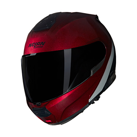 Moto helma Nolan N100-6 Verniciatura Speciale N-COM Rosso Viscerale/Nero 341