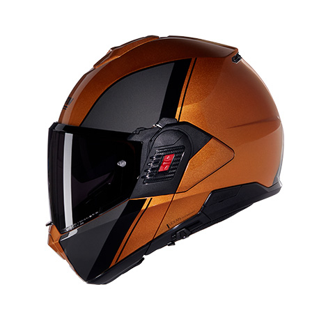Moto helma Nolan N120-1 Verniciatura Speciale N-com Ocra/Nero 343