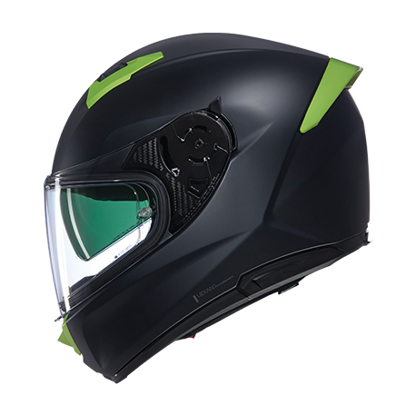 Moto helma Nolan N60-6 Classico Nobile Nero/Verde Impulso Matte Finish
